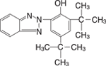 2－（2H－1，2，3－ベンゾトリアゾール－2－イル）－4，6－ジ－tert－ブチルフェノールの構造式